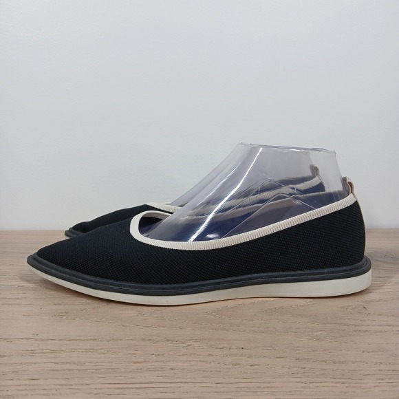 Louise et Cie Celete Flats Women 8 Black Textile Pointed Toe Slip On Ballet